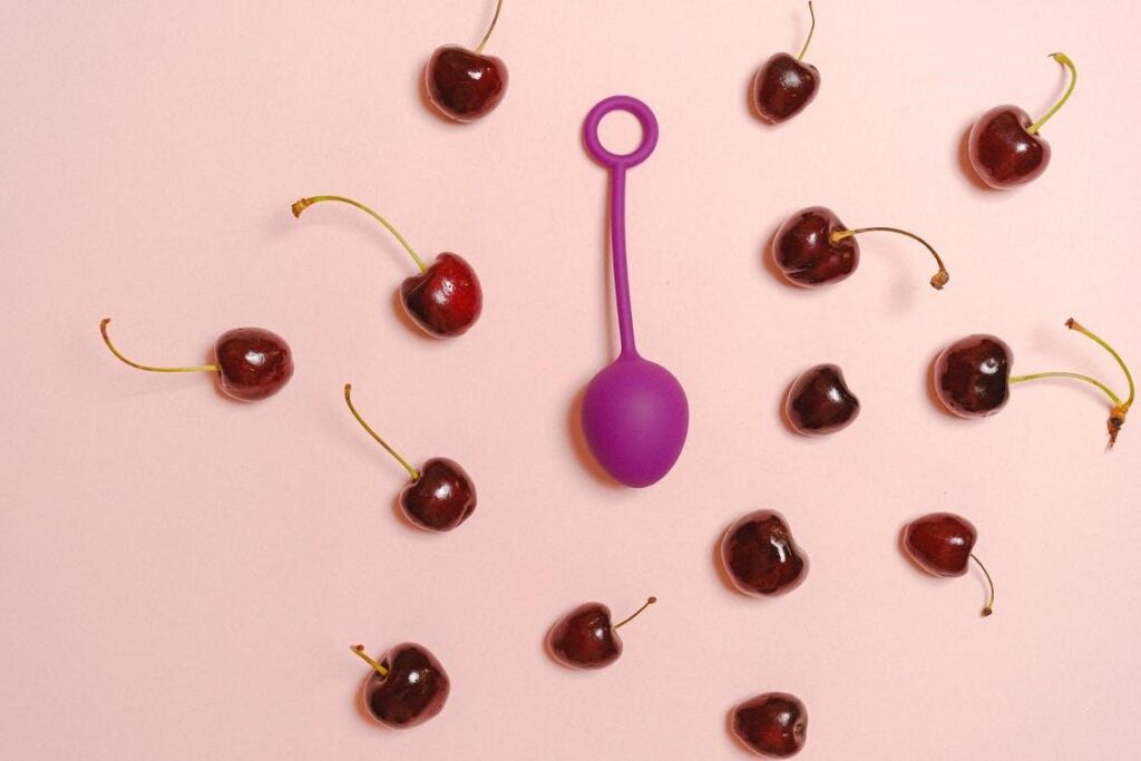 A well-placed photo of a butt-plug surrounded by cherries.