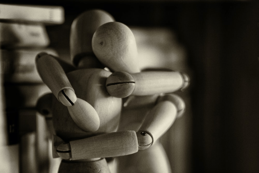 A representation of hugging