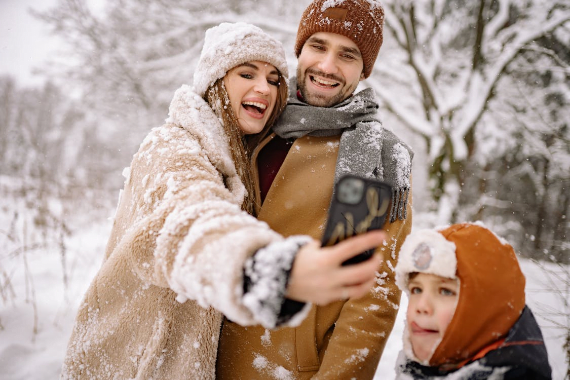 couple spending time with their child